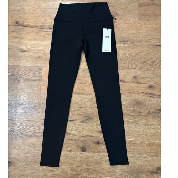 Alo Yoga High Waist Airbrush Legging Black Size M W5473R Athletic Tights - Picture 3 of 10